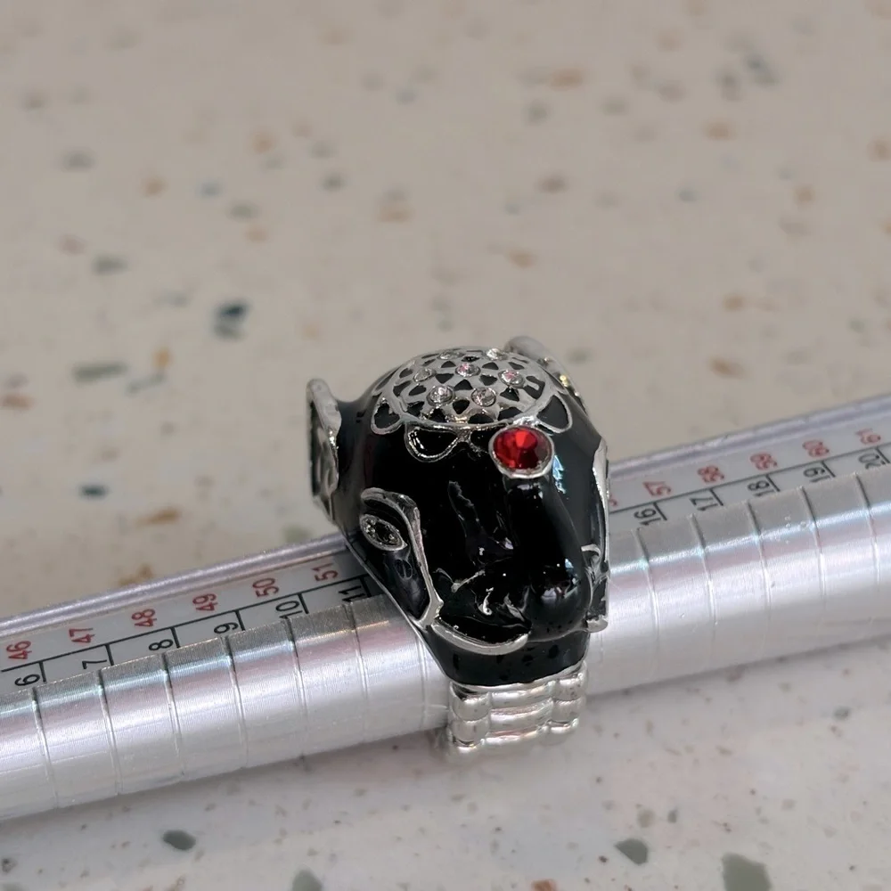 Black Elephant Ring with Stretch‎ Comfort Band